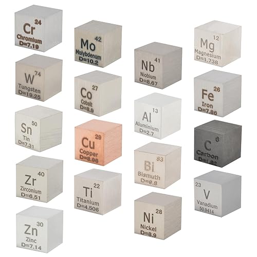 Cubos de elementos metálicos de alta pureza, 99.99% de alta pureza, 0.39 pulgadas, cubo de elementos de alta densidad para colecciones de elementos,