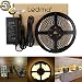 LED Light Strip of LEDMO, Warm White 3000K, Dimmable, SMD 2835, Waterproof , DC12V 600LEDs 16.4 Ft 15Lm/LED, With Power Supply