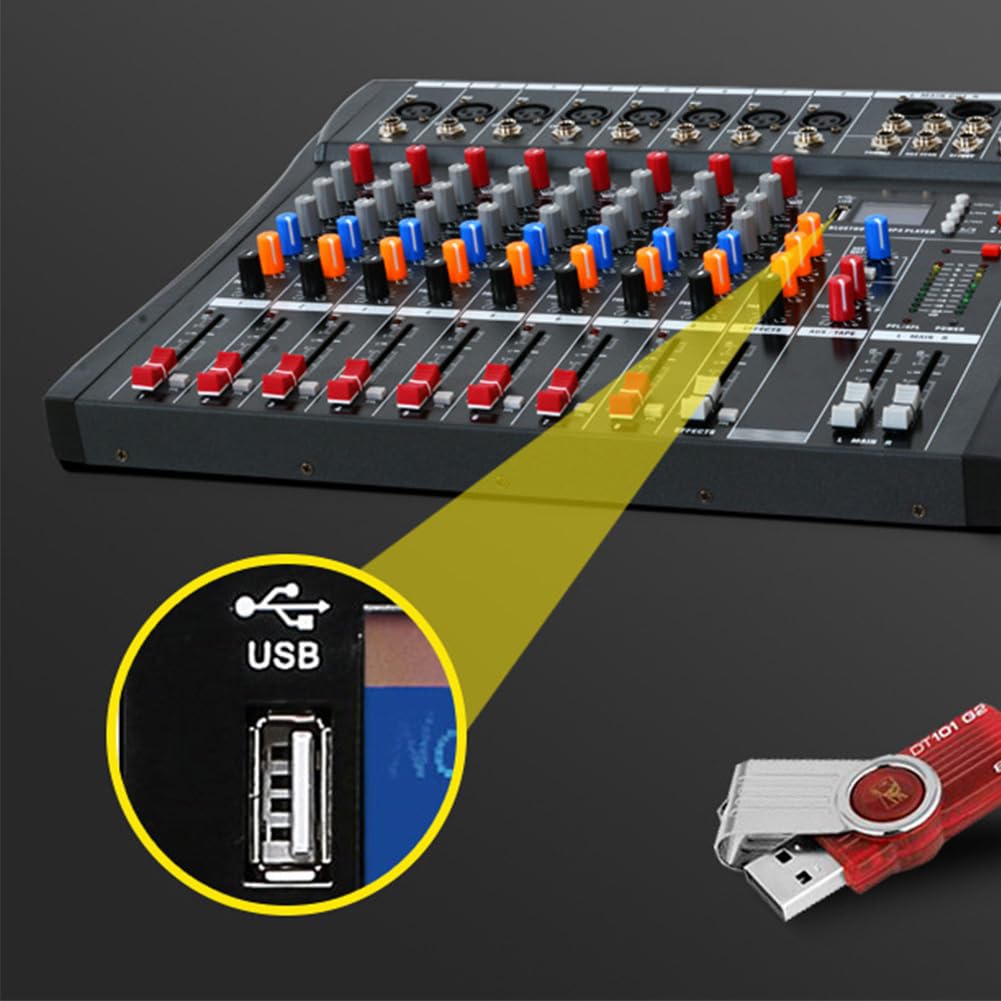 Amazon | 8 通道 オーディオミキサー DJミキサーオーディオ