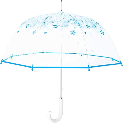 Paraguas para lluvia Kung Fu Smith semiautomático transparente flor forma de cúpula burbuja