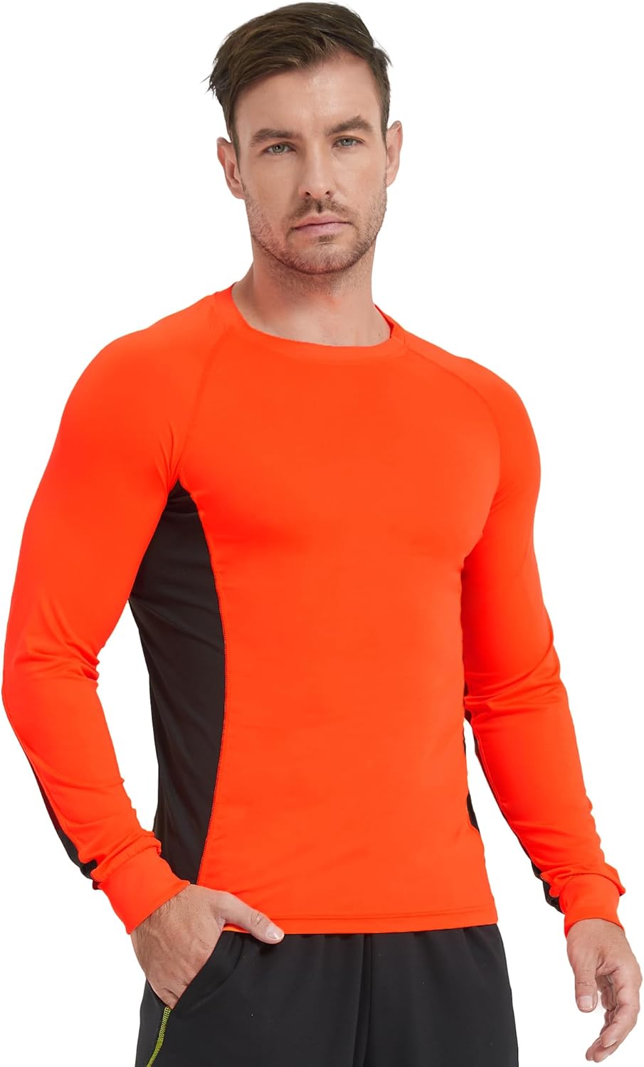 ProtectX 2 Pack Men's Long Sleeve Sun Protection Shirts, Quick Dry UPF 50+ UV Shirts, Lightweight Athletic Shirt for Workout