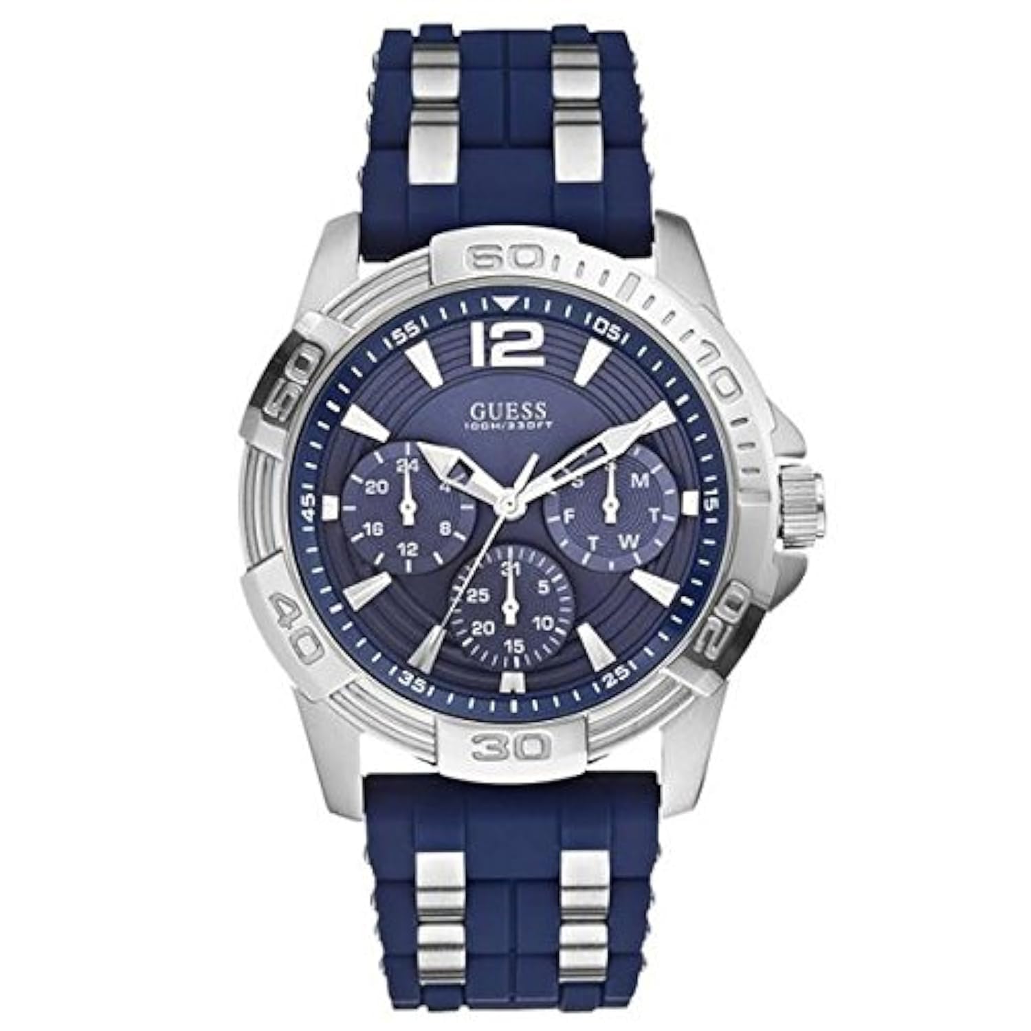 Guess Rubber Analogue Blue Dial Men Watch (W0366G2), Blue Band (B00I9MATP2) Amazon Price History, Amazon Price Tracker