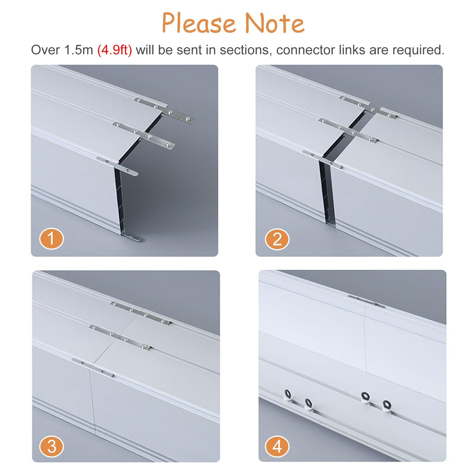 Generisch Verdunkelungsgardinen-Aufbewahrungsbox mit Doppelschienen, Wand-Blenden, dekorative Aluminium-Fensterblende, Weiß, 100 cm (3,3 Fuß) – Elegante Einrichtungslösung