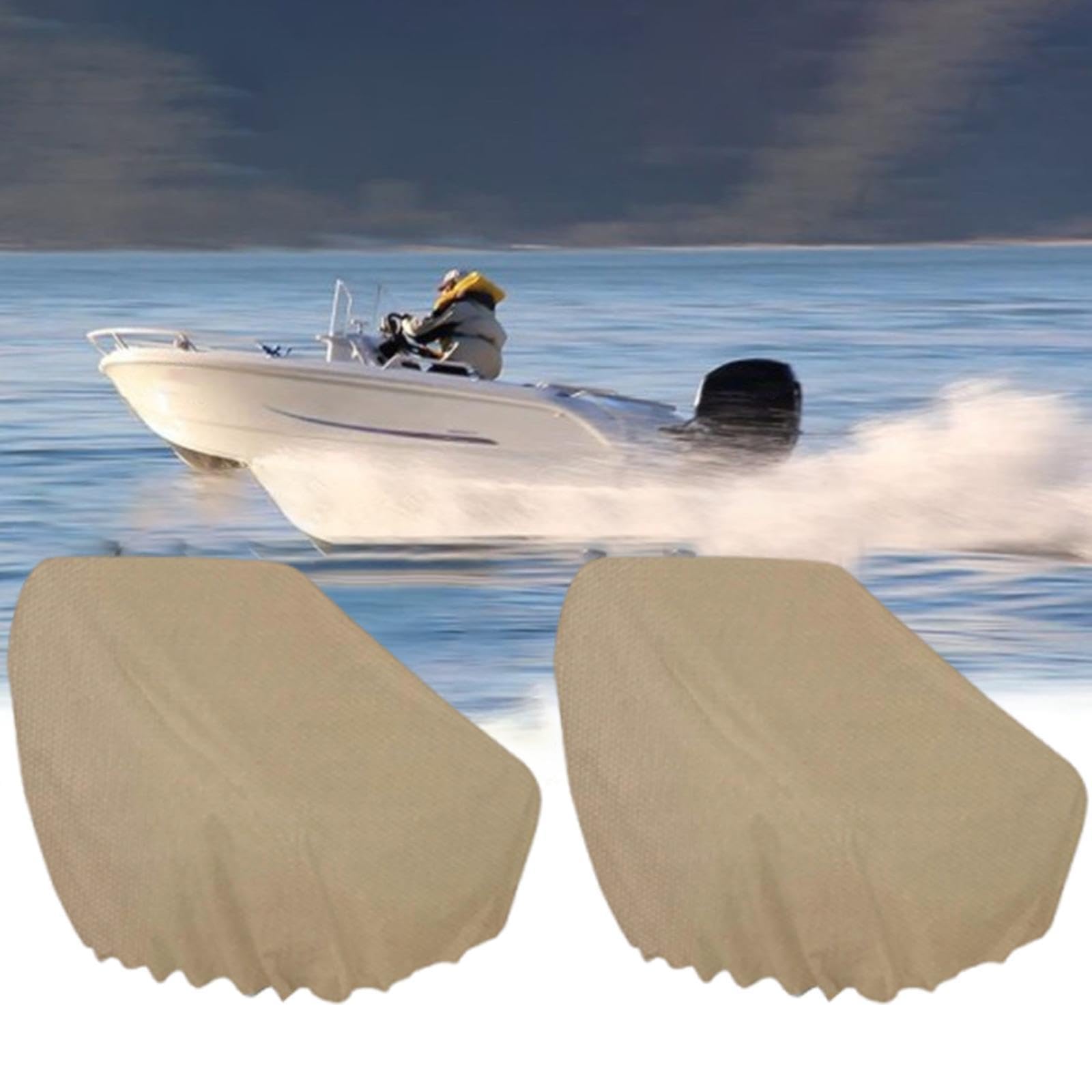 F Fityle Lot de 2 Housses de Protection pour siège de Bateau, imperméables, Robustes, faciles à Installer et à Entretenir, en Tissu Oxford