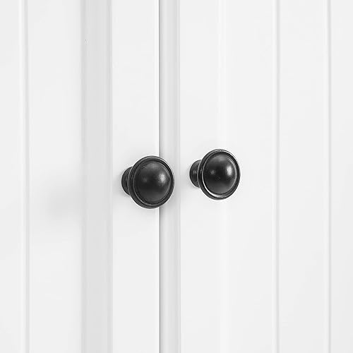 Miniatura 13 de Crosley Furniture Shoreline - Armario de almacenamiento apilable de esquina con estantes, cocina, comedor, lavandería, color blanco