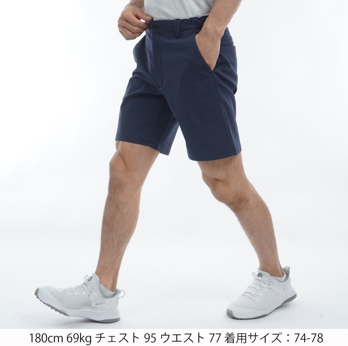 Amazon | [マンシングウェア] ゴルフハーフパンツ ストレッチ