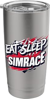 Eat Sleep Simrace Sim Racer - Racing Player Stainless Steel Insulated Tumbler