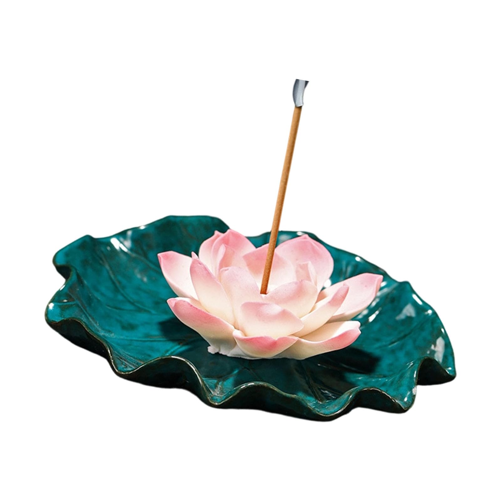 XAGMODSHN Incenses Holders, Lotuses Stick Burners, for Stick/Coil/Cone Incensed with Ashes Catcher for Yogas Meditations Tray Ashes Catcher
