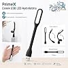 PrimeX PX-40 Siyah USB LED Aydınlatma, Esnek Gövdeli Taşınabilir USB Lamba, Güçlendirilmiş Beyaz Işık, Laptop Notebook Powerbank PC İçin Tak Çalıştır Mini USB Led Okuma Lambası