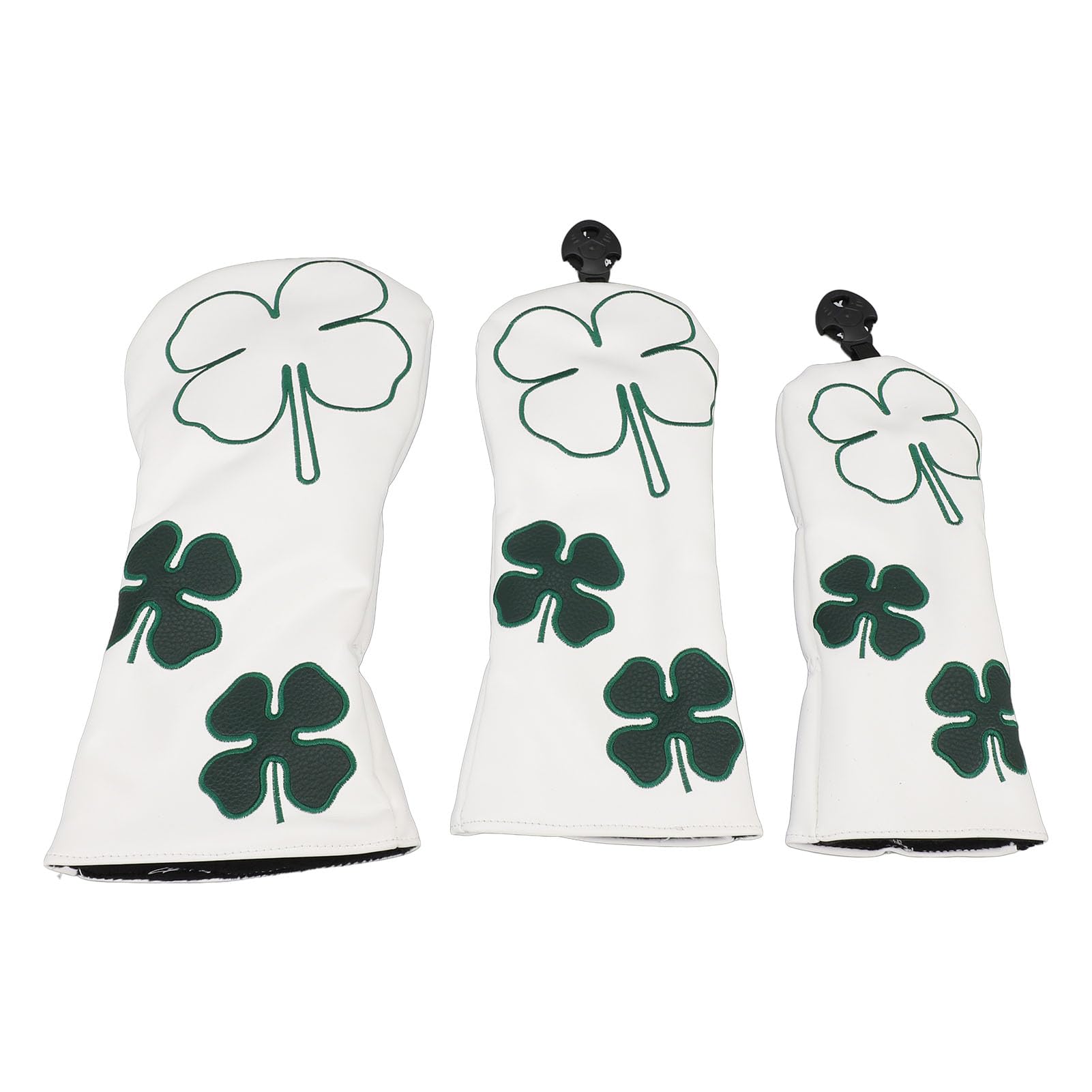 CHICIRIS 3PCS Golf Club Head Covers Set PU Le Cuir avec Une Doublure Moelleuse pour Conducteurs Putters Hybrides de Fairway Woods