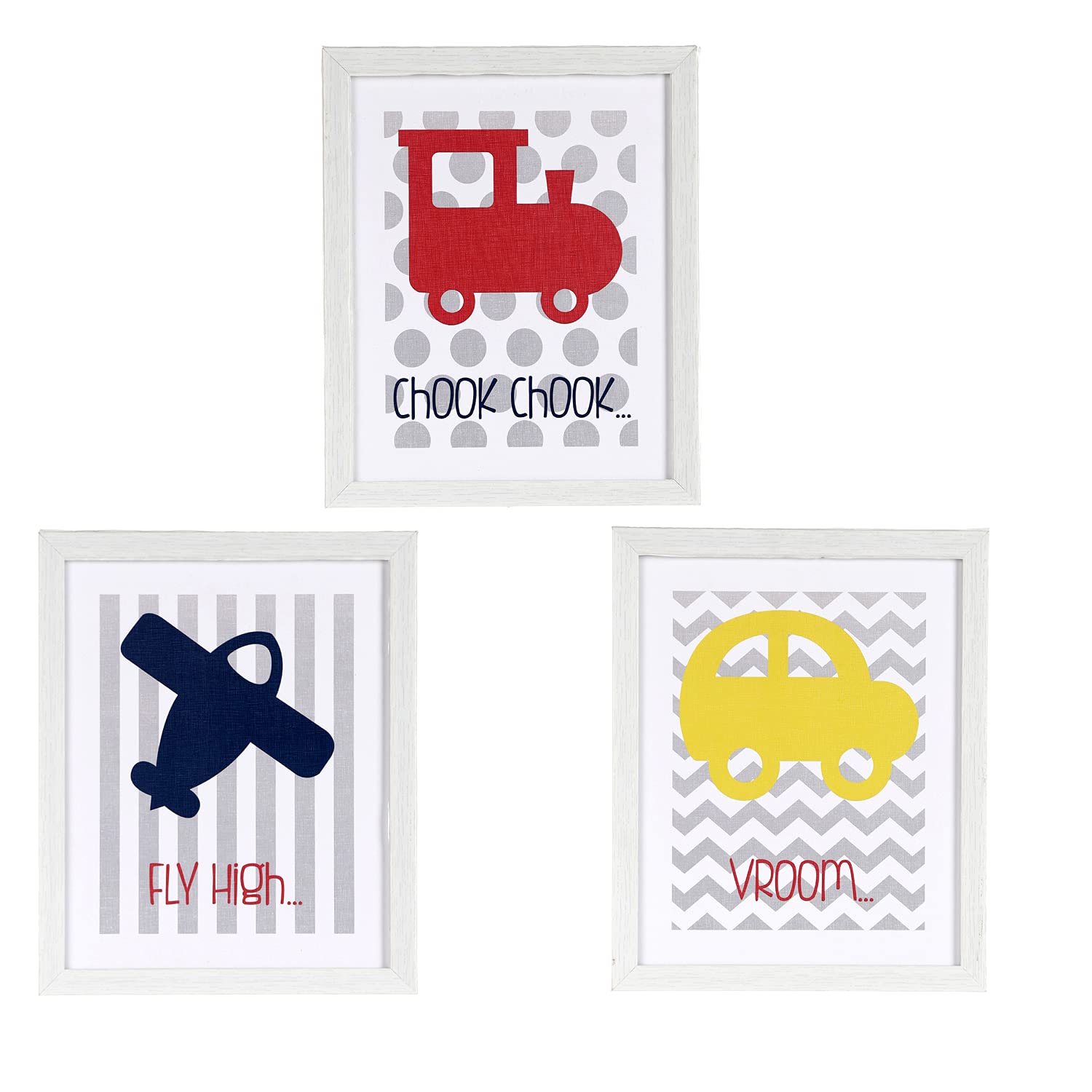 FLY FROG Wall Art | Transport Design | Matt Print Framed In 1/2" Frame Available As A Single Piece No Glass Cover, Ideal Gift Baby Room/Home Décor Kids Decorative Ideas