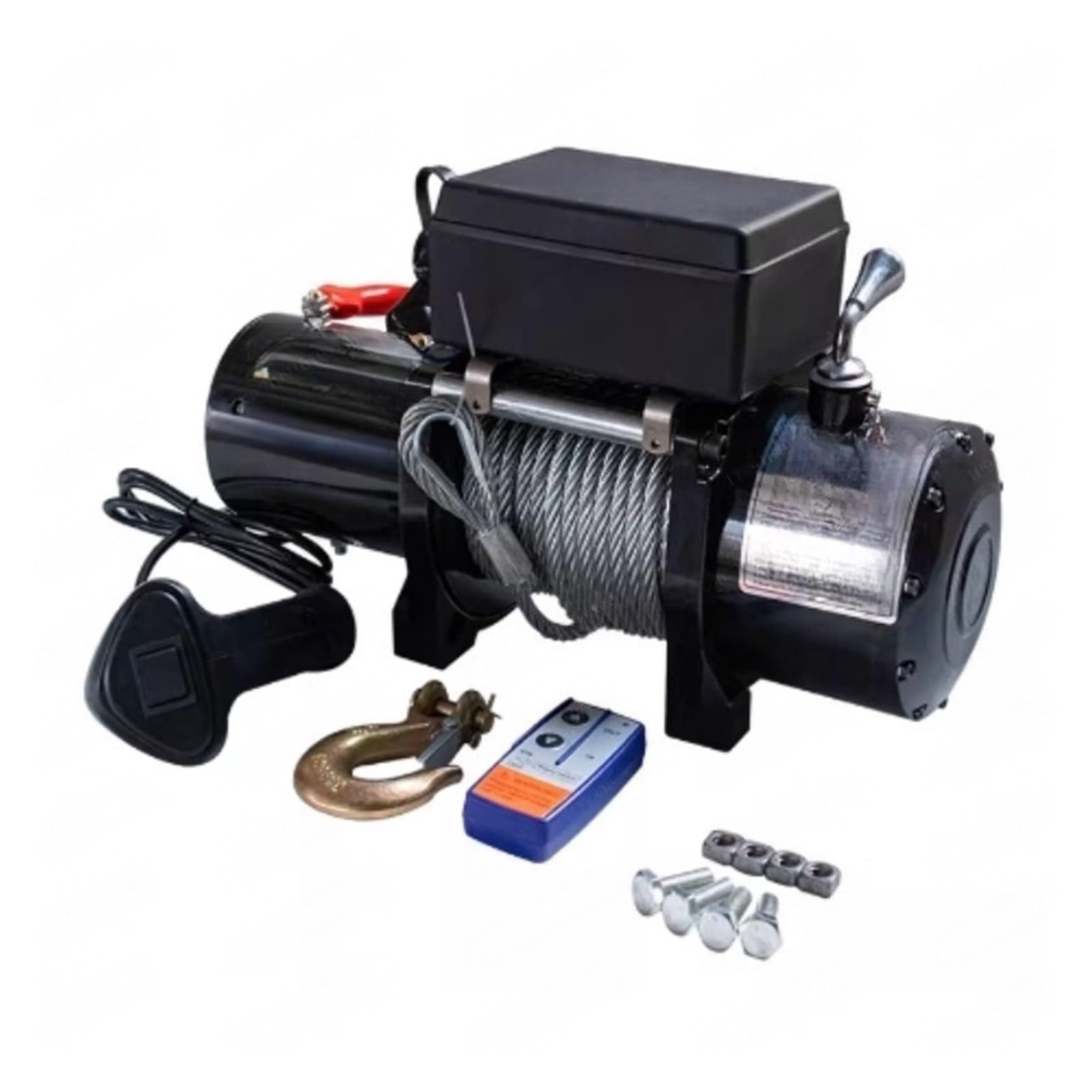 Verricello Elettrico 12V Gru Per Veicoli 24V Paranco Per Fuoristrada Portatile Con Telecomando Senza Fili Paranco Elettrico Telecomandato Verricello