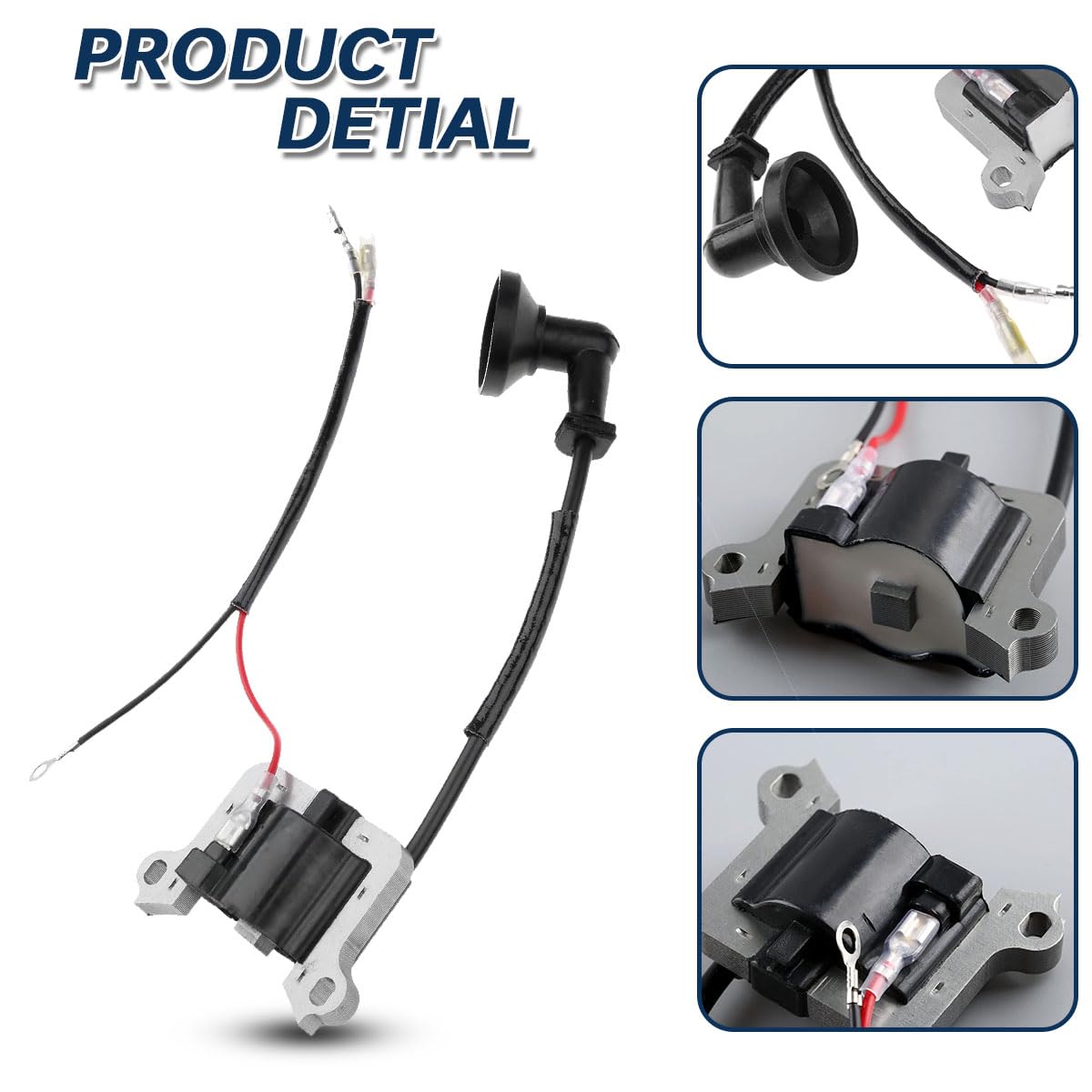 ZAMDOE Bobina de Encendido 40-5 43CC Reemplazo para 43CC 49CC 52CC 40-5 Desbrozadora de 2 Tiempos Cortacésped Motosierra Motor 44-5 CG430 CG520 BG430 Recortadora, con bujía