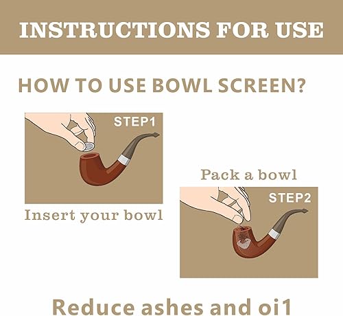 Miniatura 3 de 60 pantallas de tubo de 3/4 pulgadas de malla de acero inoxidable limpias, pantallas de tazón de 3/4 pulgadas, junto con una herramienta de limpieza