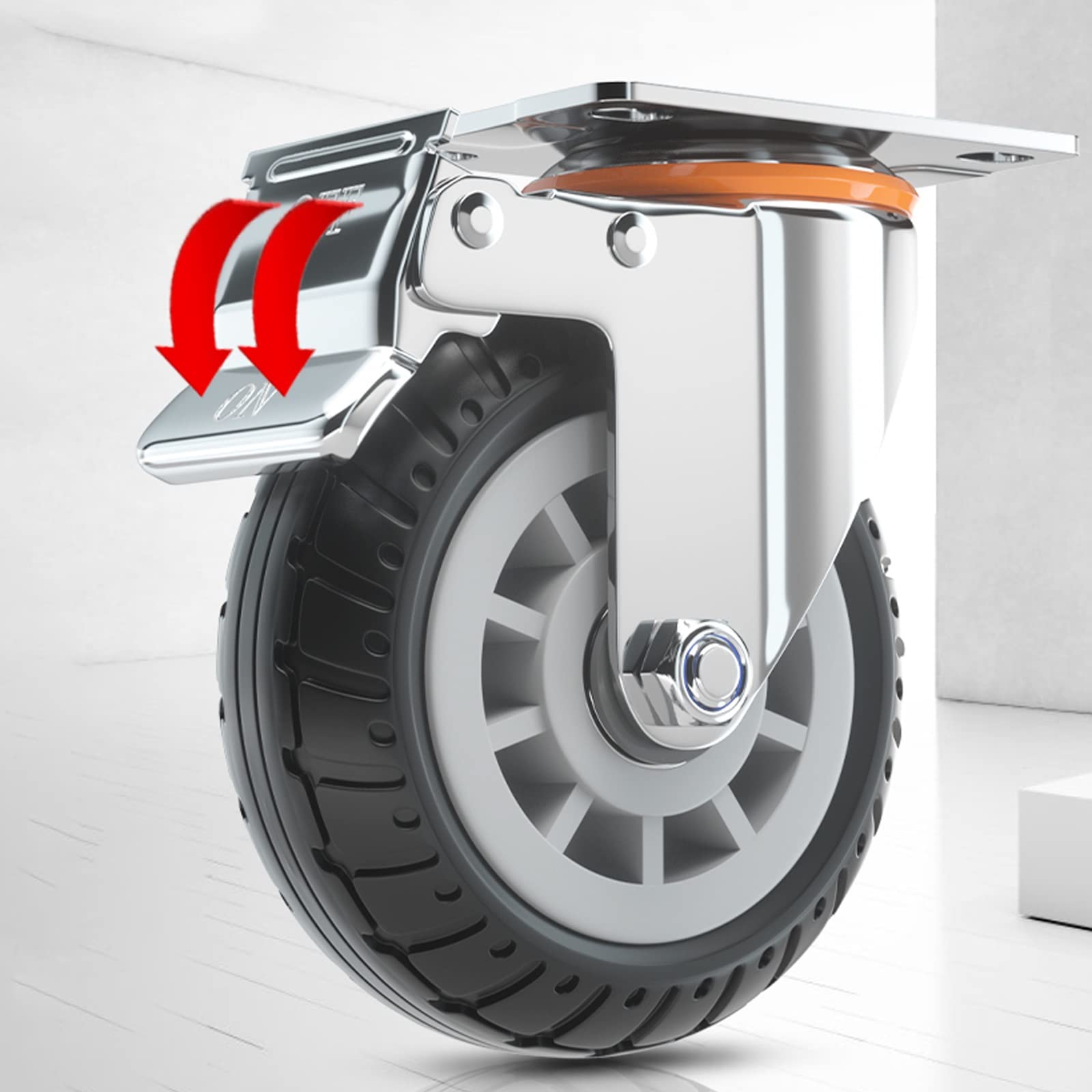 Lasten Rollen 4/8x Schwerlastrollen Für Möbel – 50mm, Bis 400kg Belastbar, Mit Bremse & Für Alle Böden Lenkrollen Mit Bremse 50 Mm