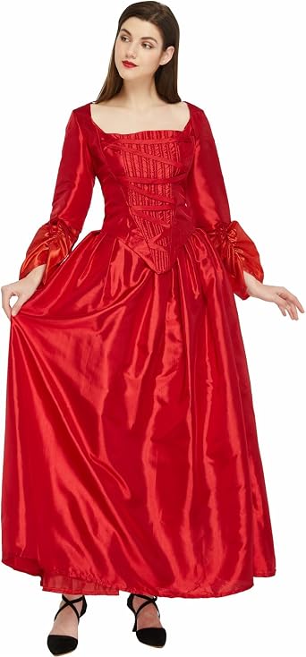 Weixu Red Musical Opera Hamilton Stage Gown Dress Concert Maria Reynolds Cosplay Costume Outfits for Women