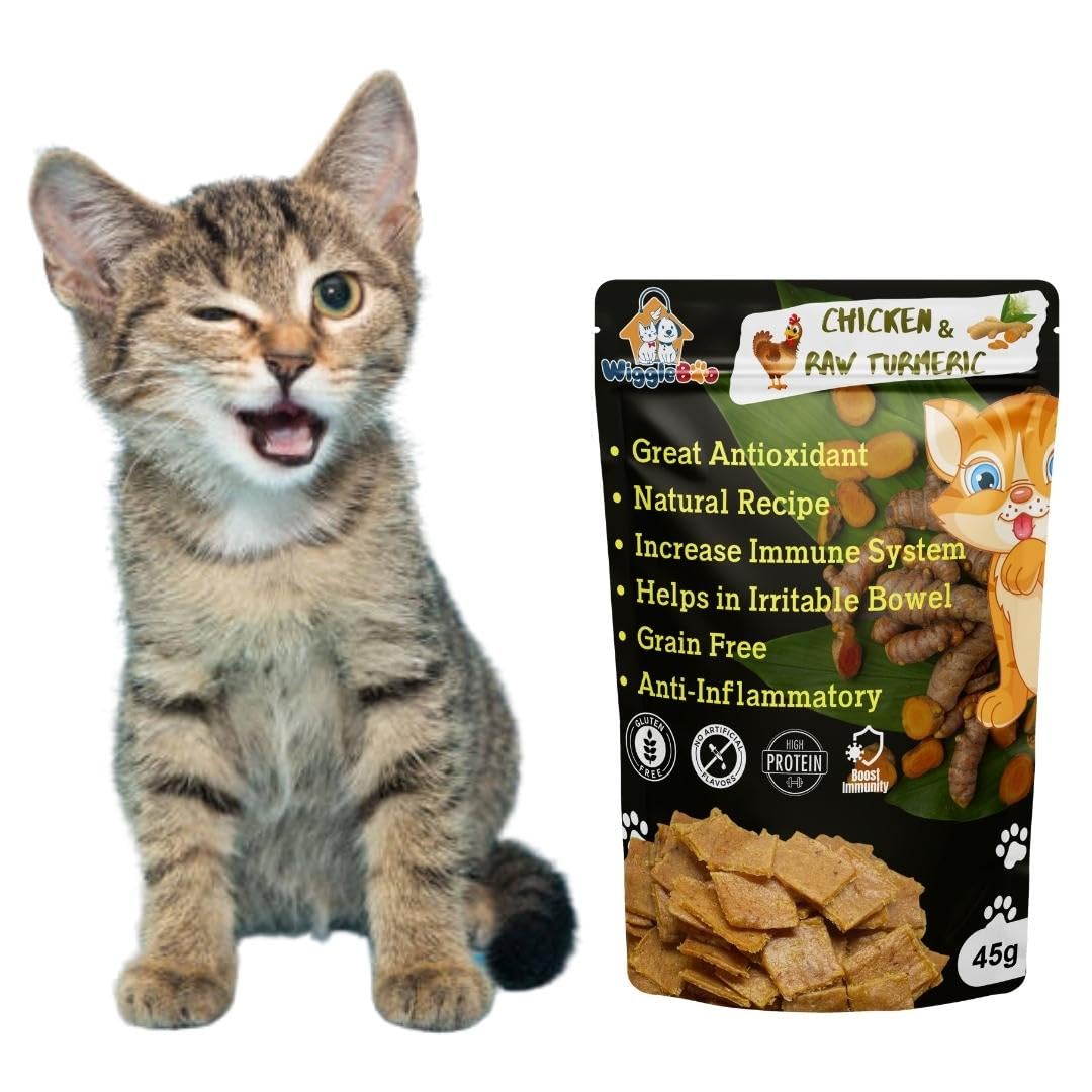 See full amazon price history chart for WiggleBoo Cats Natural & Crunchy Treats Chicken & Raw Turmeric, Rich in Protein & Fiber, Providing a Healthy Snack (45 Grm) WiggleBoo Cats Natural & Crunchy Treats Chicken & Raw Turmeric, Rich in Protein & Fiber, Providing a Healthy Snack (45 Grm) (B0BWR7ST4P) Amazon Price History, Amazon Price Tracker