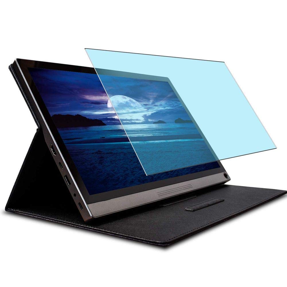 Vaxson2-Pack Anti Blue Light Screen Protector, compatible with Deco Gear 15.6" monitor display, Blue Light Blocking Film TPU Guard [ NOT Tempered Glass ]