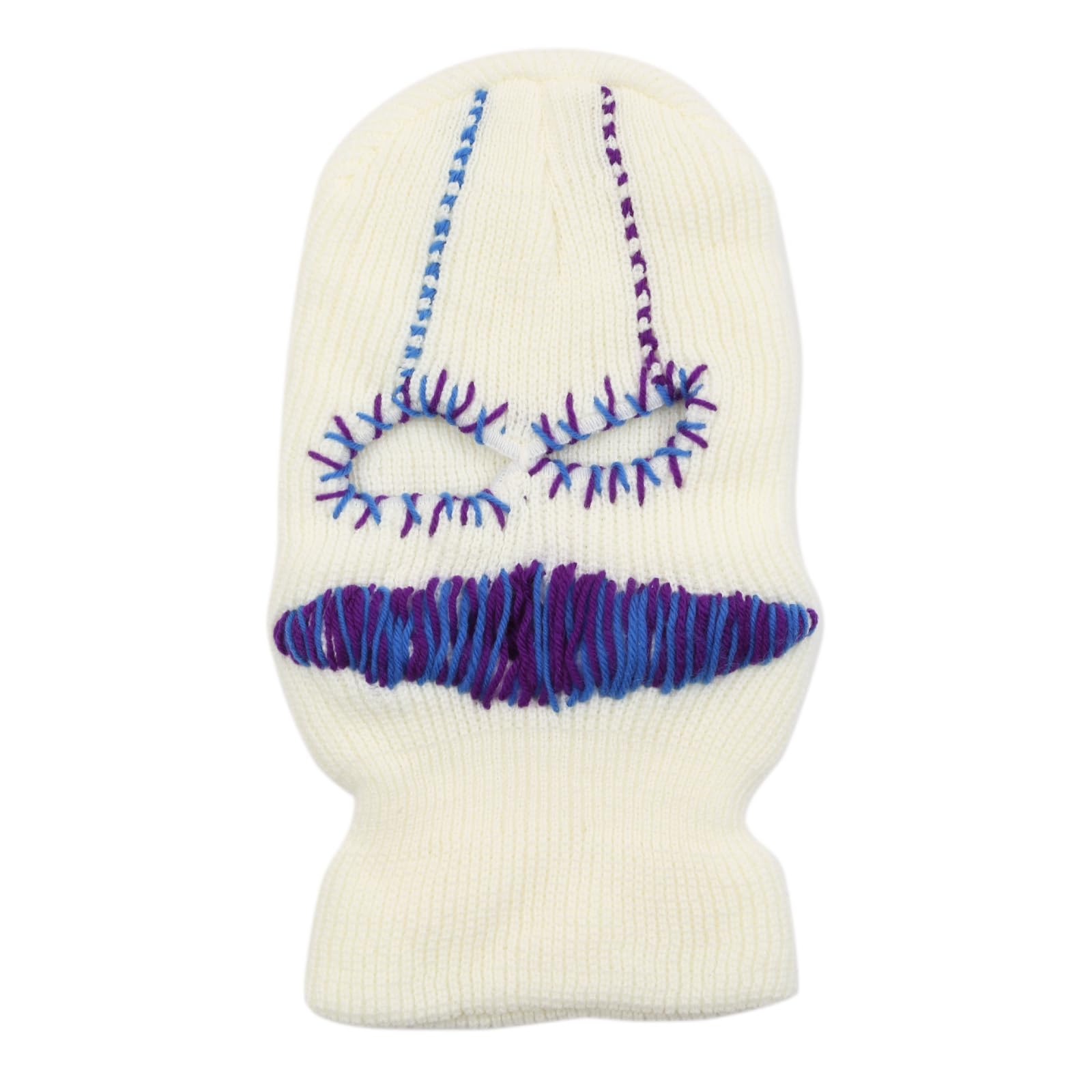 Balaclava engraçado rosto tricotado chapéu balaclava envelhecido