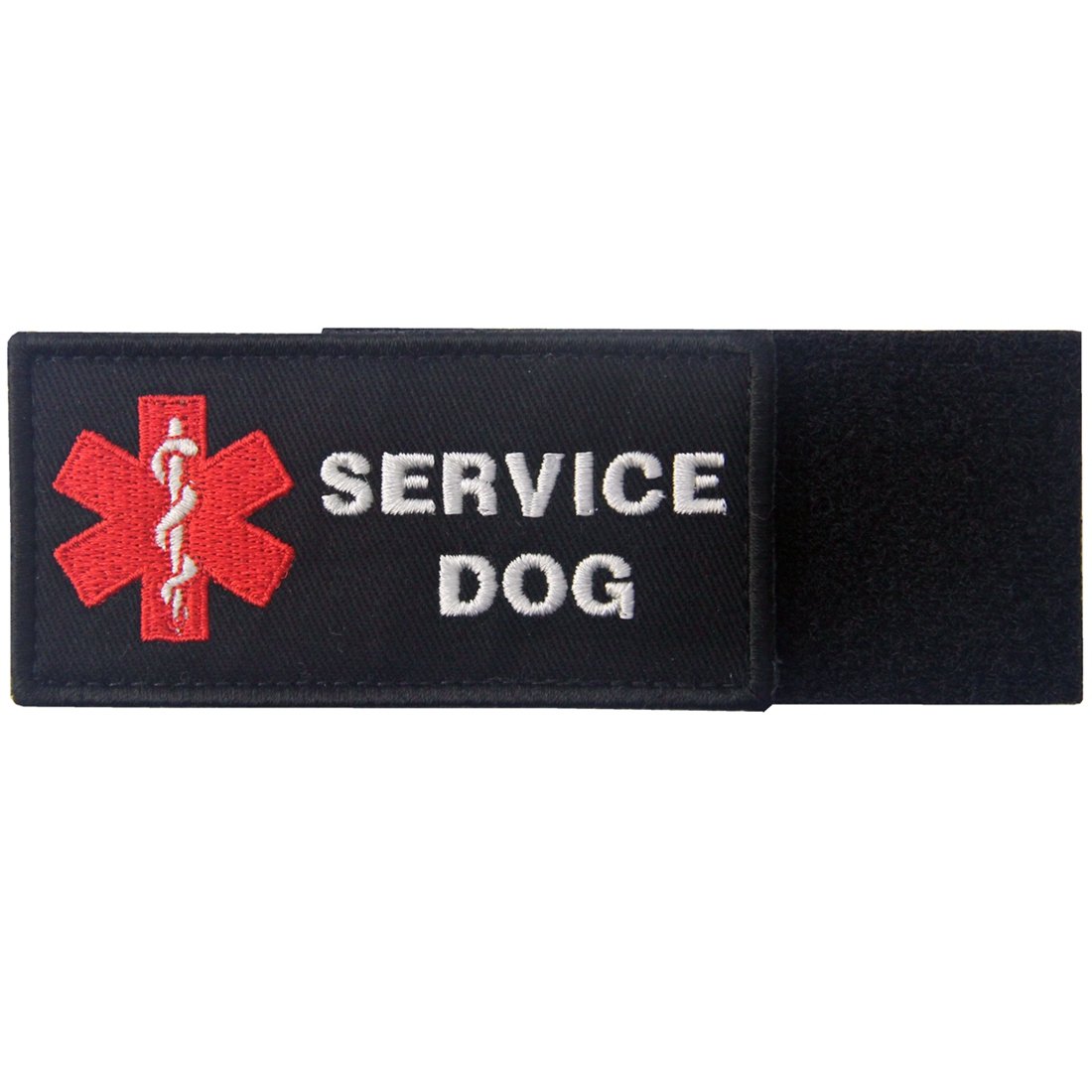 Service Dog EMS Medic Hook & Loop Patch – Embroidered Star Of Life Vest/Harness Emblem - View #10
