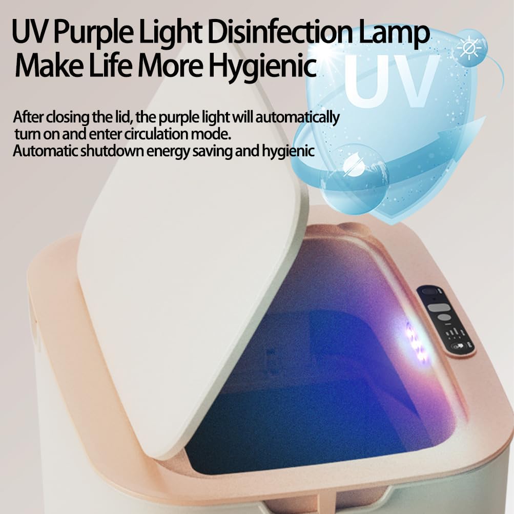Poubelle Automatique Sans Contact 18L - Ouverture Infrarouge, étanche, Rechargeable USB, Pour Salle De Bain Et Cuisine - 4