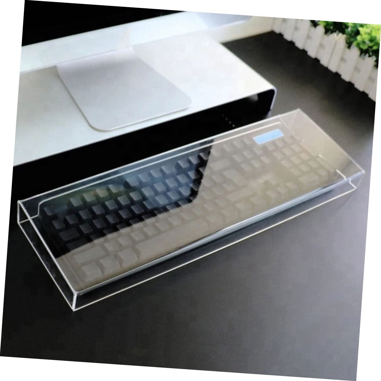 Protection Transparente pour Clavier en Acrylique Amovible et Lavable, Housse Anti-poussière et Étanche pour Clavier Mécanique de Bureau