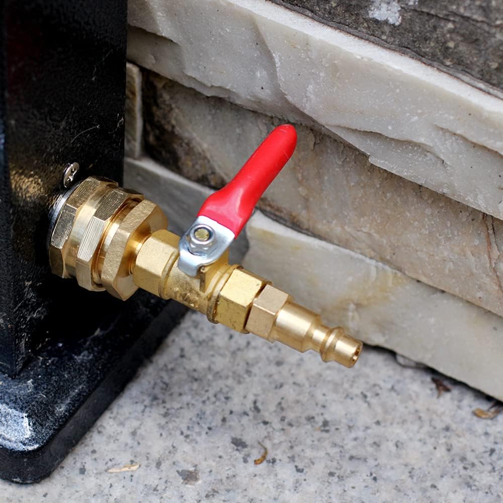 RV Winterize - Adaptador de soplado con enchufe de conexión rápida de 1/4 pulgadas y rosca de manguera de agua de jardín de 3/4 pulgadas para sistemas de aspersor de barco, caravana, remolque,