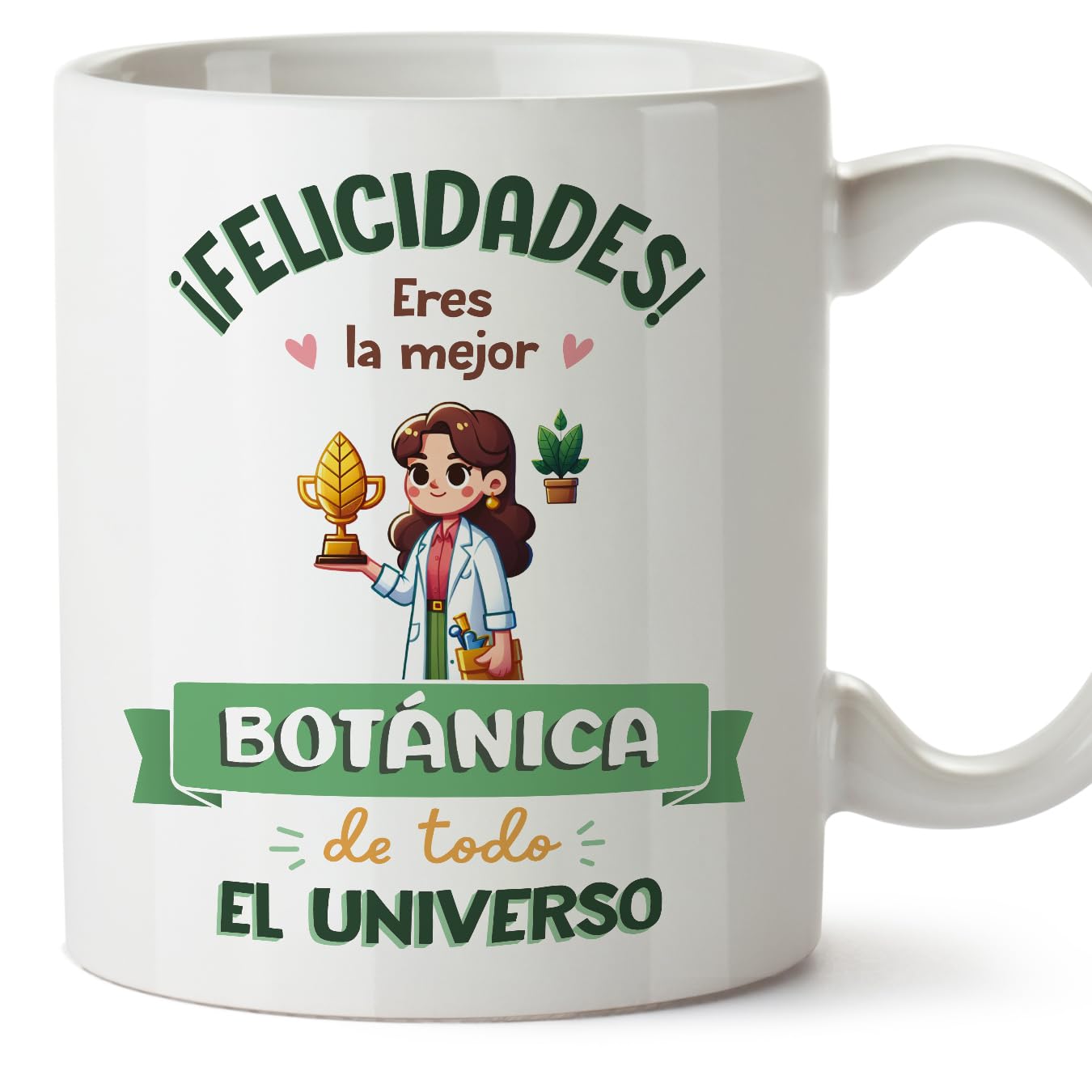 MUGFFINS Botanist Woman Mug - in Spanish - Mejor Universo Trofeo - Funny Gift for Colleagues - Ceramic 11oz Mug — image 1