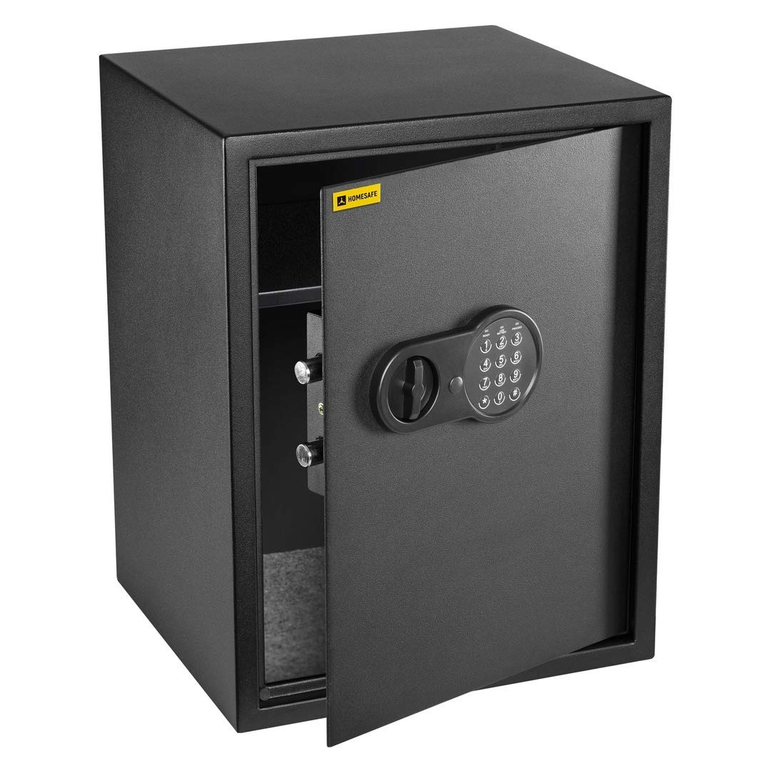 Homesafe Carbon Black, Ral 9005 Hv50e Digital Safe Box With Electronic Lock, 50X35x35cm (Hxwxd), Money Safe Lock Box For Home Security, Storage Safety Locker, Safety For Office, Document, Cash Savings