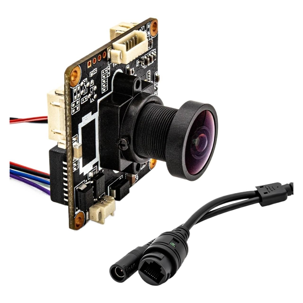 IP Camera Module 3MP 25FPS Mini Network Camera Board POE48V Wide Angle 1mm 146 Degree M12 Lens HD Security Webcam-image-40
