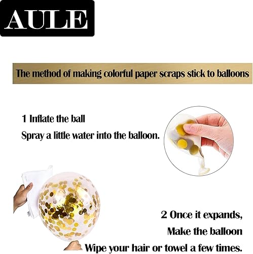 Miniatura 6 de AULE Globos de látex morado metálico y lila de alta calidad, paquete de 60 globos de 12 pulgadas y confeti morado con cintas moradas, juego para