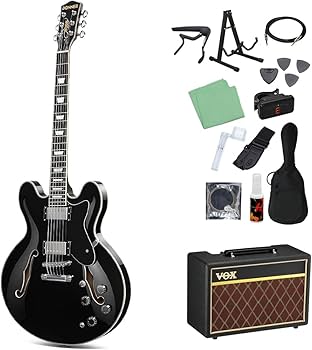 DONNER エレキギター ブラック まとめ売り Amazon | Donner DJP-1000 Black エレキギター初心者14点セット 【VOX