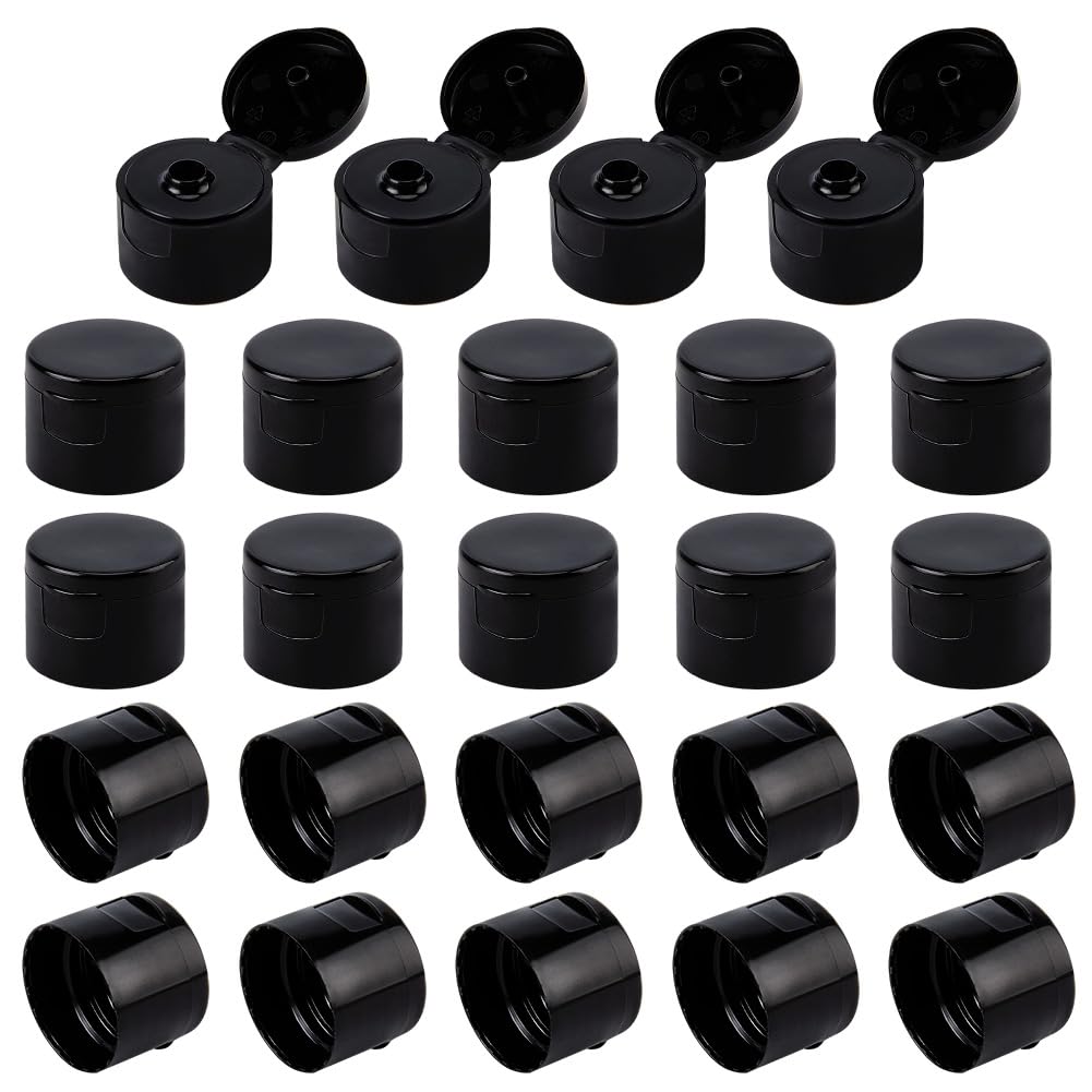 Amazon.com: OLYCRAFT 24Pcs 28mm ID Black Flip Top Caps With 0.3