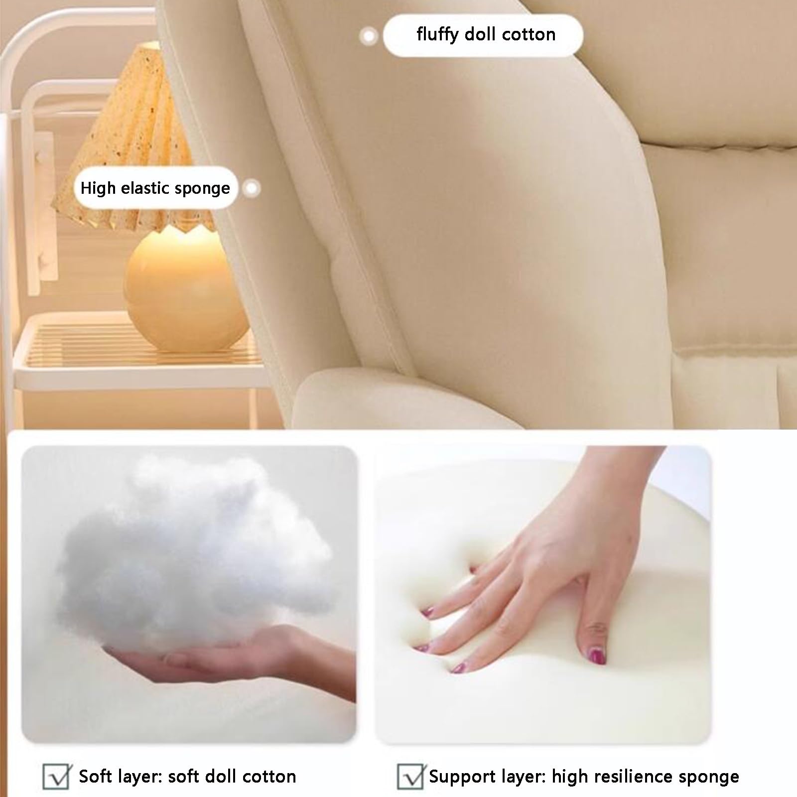 Sedia Girevole ergonomica Regolabile in Altezza per casa, Ufficio, Soggiorno, Camera da Letto - Braccioli Comodi con Comfort di Livello Professionale