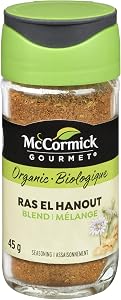 McCormick Gourmet, Premium quality Natural Herbs & Spices, Organic Ras El Hanout Moroccan Seasoning, 45g