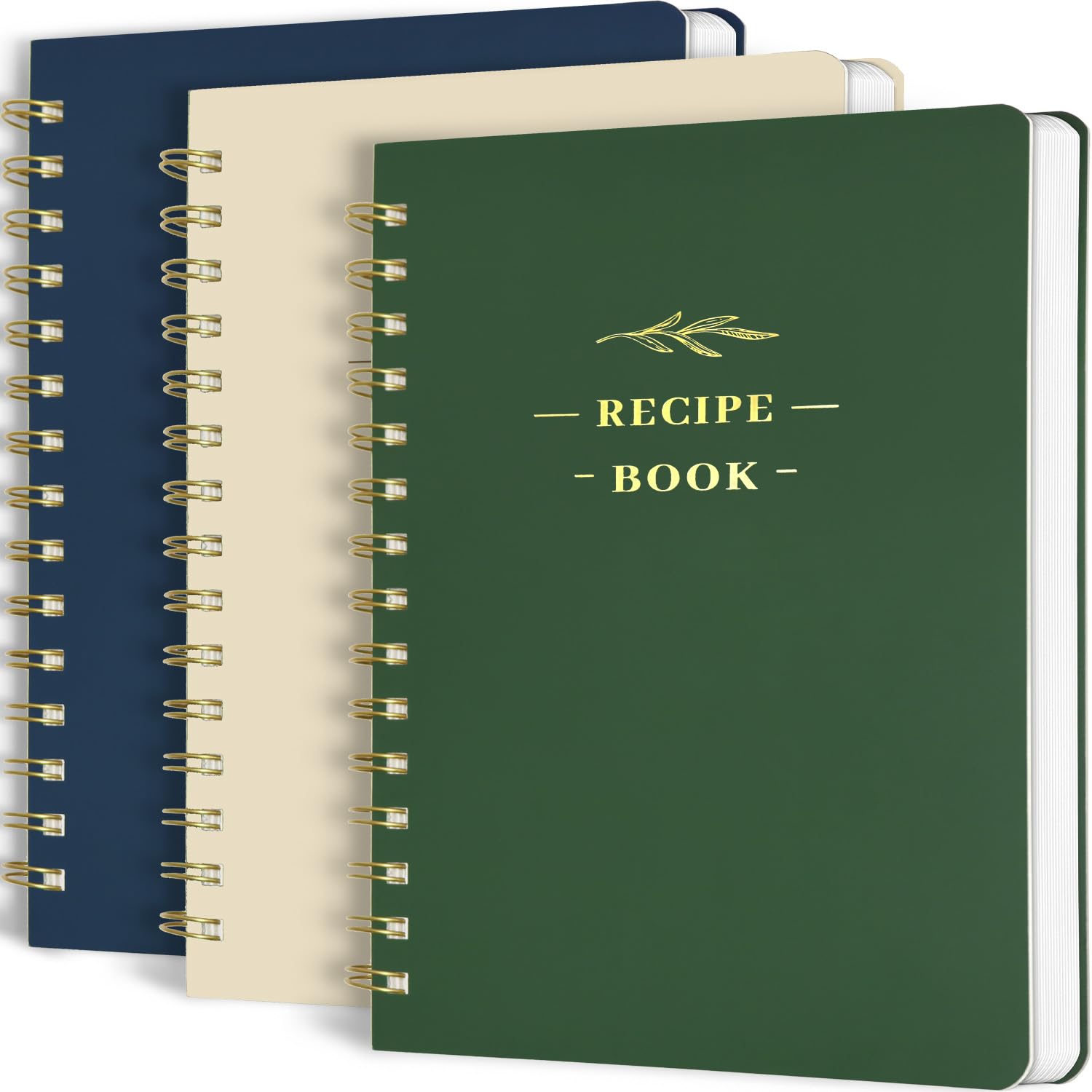 Buluer Libro de recetas en blanco perfecto para escribir en tus propias recetas, libro de recetas personal en blanco de tapa dura, cuaderno de recetas con capacidad para 144 recetas exclusivas de