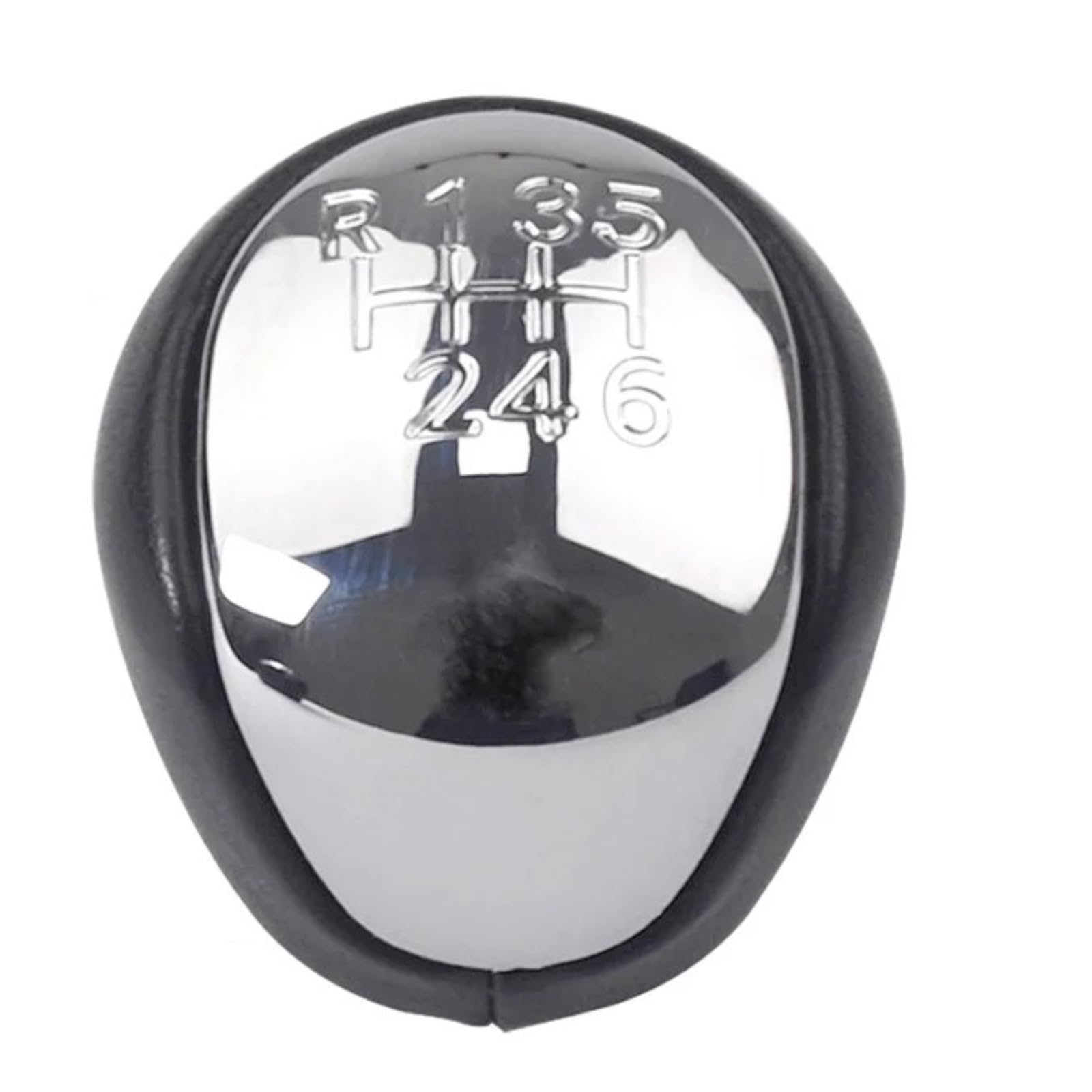 DWTNMEX Gear Shift Knob for Hyundai for Elantra for I30 2008-2012 5 6 Speed Car Shift Gear Knob Manual MT Shifter Lever Head Handball(Chrome 6 Speed)