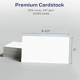 Avery Clean Edge Printable Business Cards, Sure Feed Technology, 2" x 3.5", White, 2,000 Blank Cards for Laser Printers (5870) – view 5