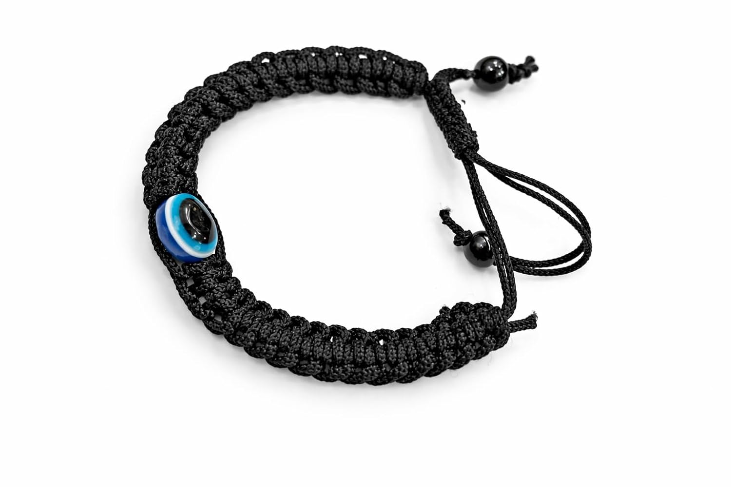 Black Macrame Bracelet with Evil Eye Charm, Adjustable Braided Cord, Protective Amulet - Review, Price and Buying Guide
