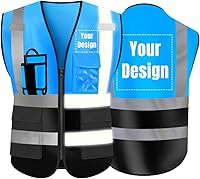 Vista 27 de YOWESHOP El chaleco reflectante de la seguridad de la alta visibilidad modifica el uniforme al aire libre del trabajo