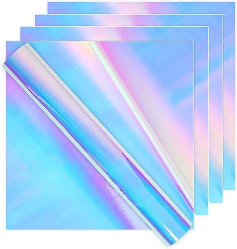IModeur Paquete de 5 vinilos holográficos permanentes holográficos para Cricut Opal (5 unidades, 12 x 12 pulgadas) para manualidades, decoración de
