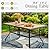 Sophia & William 7 Pieces Outdoor Patio Dining Set with 13ft Umbrella for 6 People, Patio Table and Cushioned Wicker Chairs Set with Navy Patio Umbrella, Faux Wood Tabletop