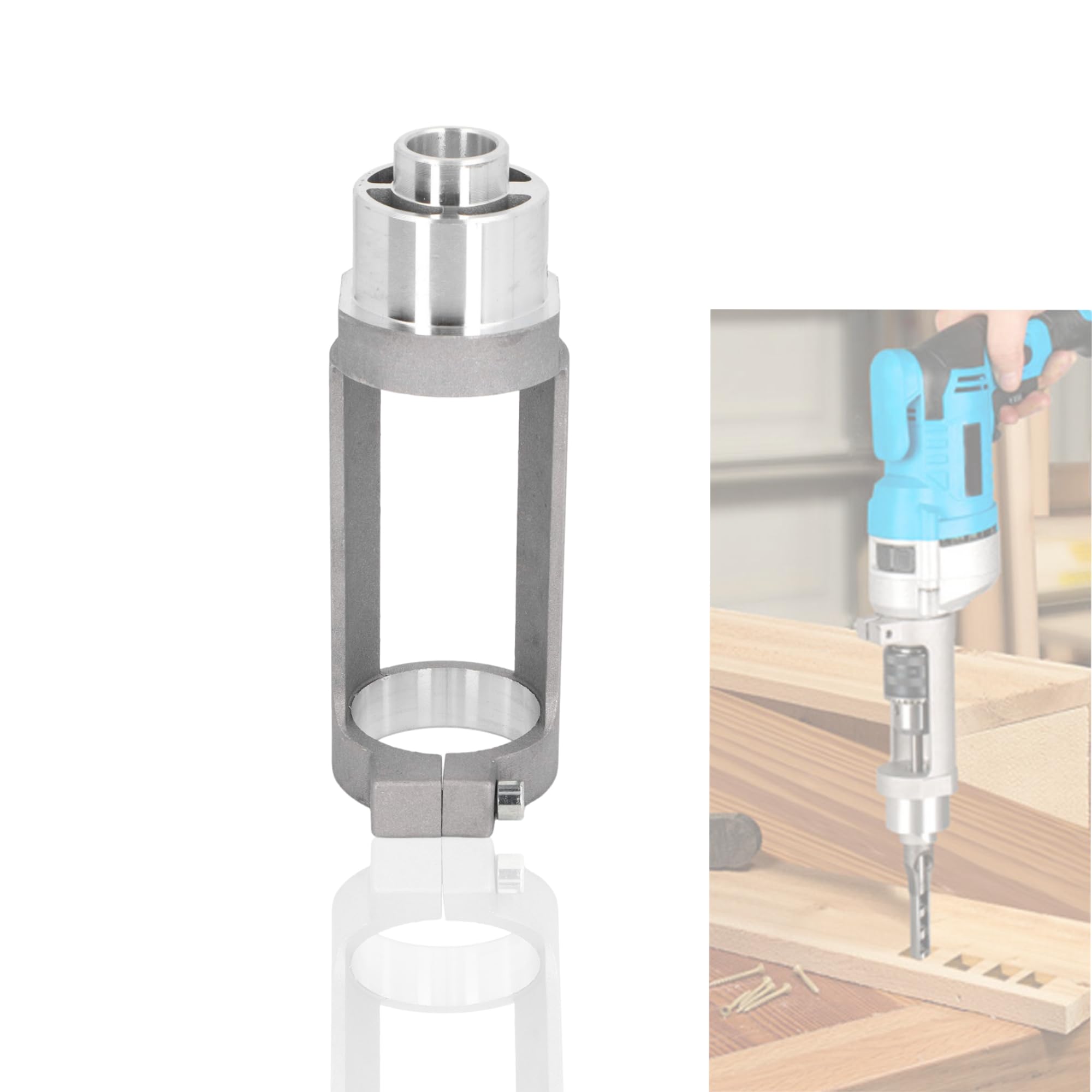 Adaptador de broca cuadrada, soporte de taladro cuadrado para taladros con un diámetro de 38-43 mm, adaptador de taladro cuadrado para taladros eléctricos y taladros manuales para trabajar la madera