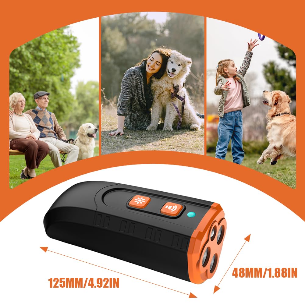 Dispositivo Antiladridos para Perros, con 3Modos Emisores Ultrasónicos Alcance 10 Metros Recargable Recargable Detener Ladridos Múltiples Ultrasonico Ahuyentar Ladridos de Perros Ahuyentador