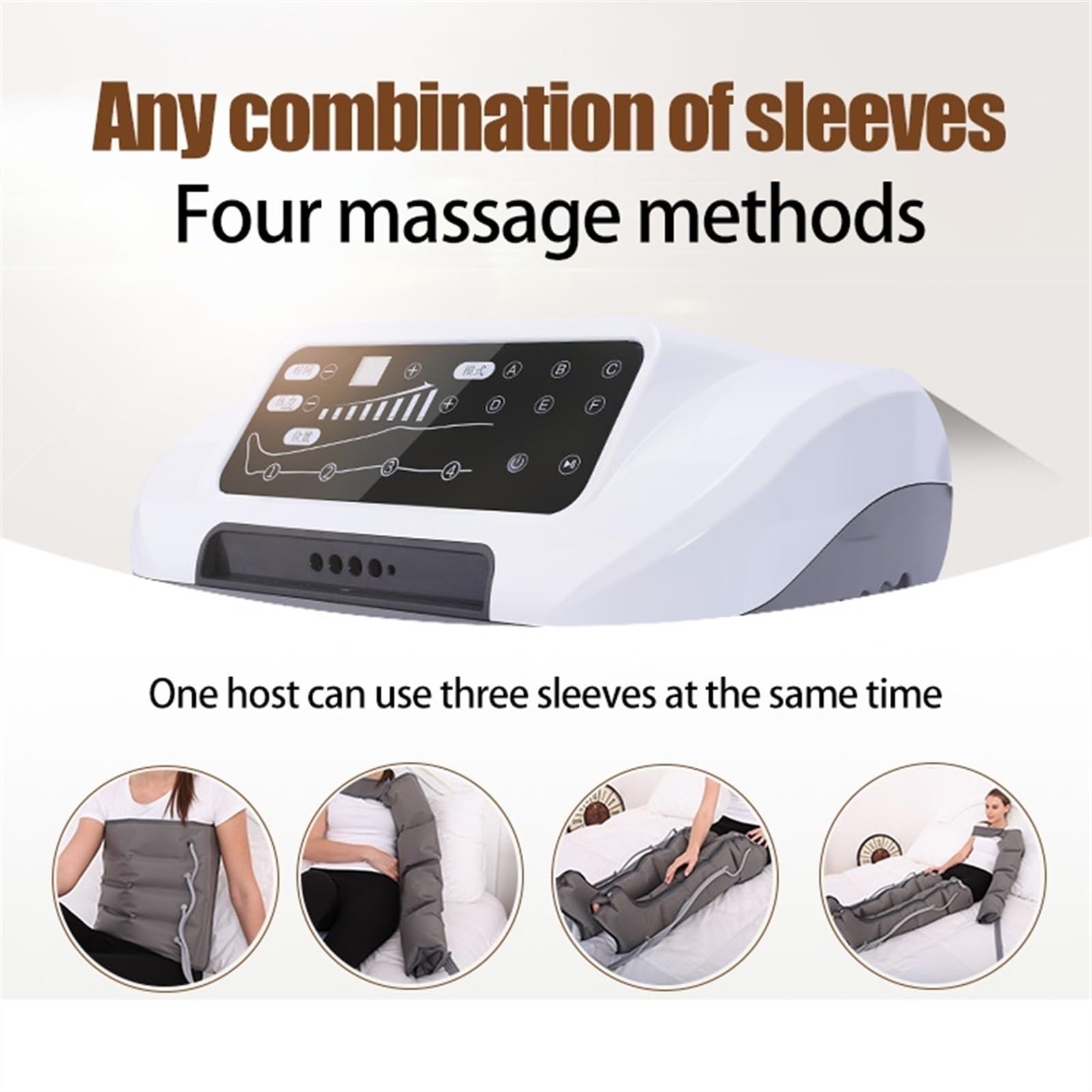 Bein Kompression Massager Fuß und Kalb Massager Maschine für Füße Beine Kälber Muskelentspannung mit Remote-Contor für Beine Schmerzlinderung Ermüdung (Color : 1 arm 2 leg 1 belt and machine, Size :