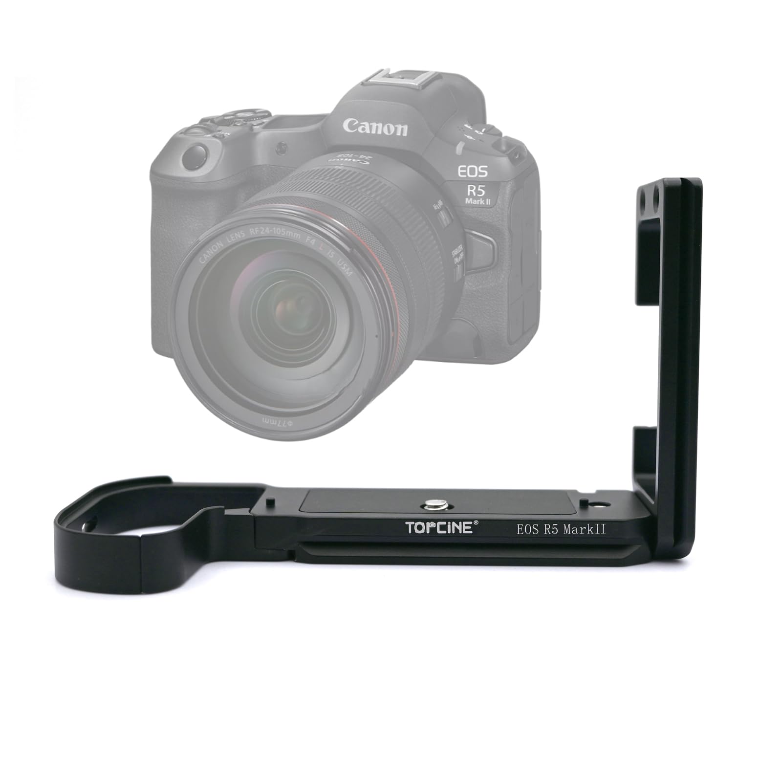 R5II L-Platte kompatibel für Canon EOS R5 Mark II L-Halterung mit Schnellwechsel-Arca-Platte, vertikaler und horizontaler Schussschalter für Canon R52, Schutzgehäuse, direkt für DJI RS4 Pro RS4 RS3