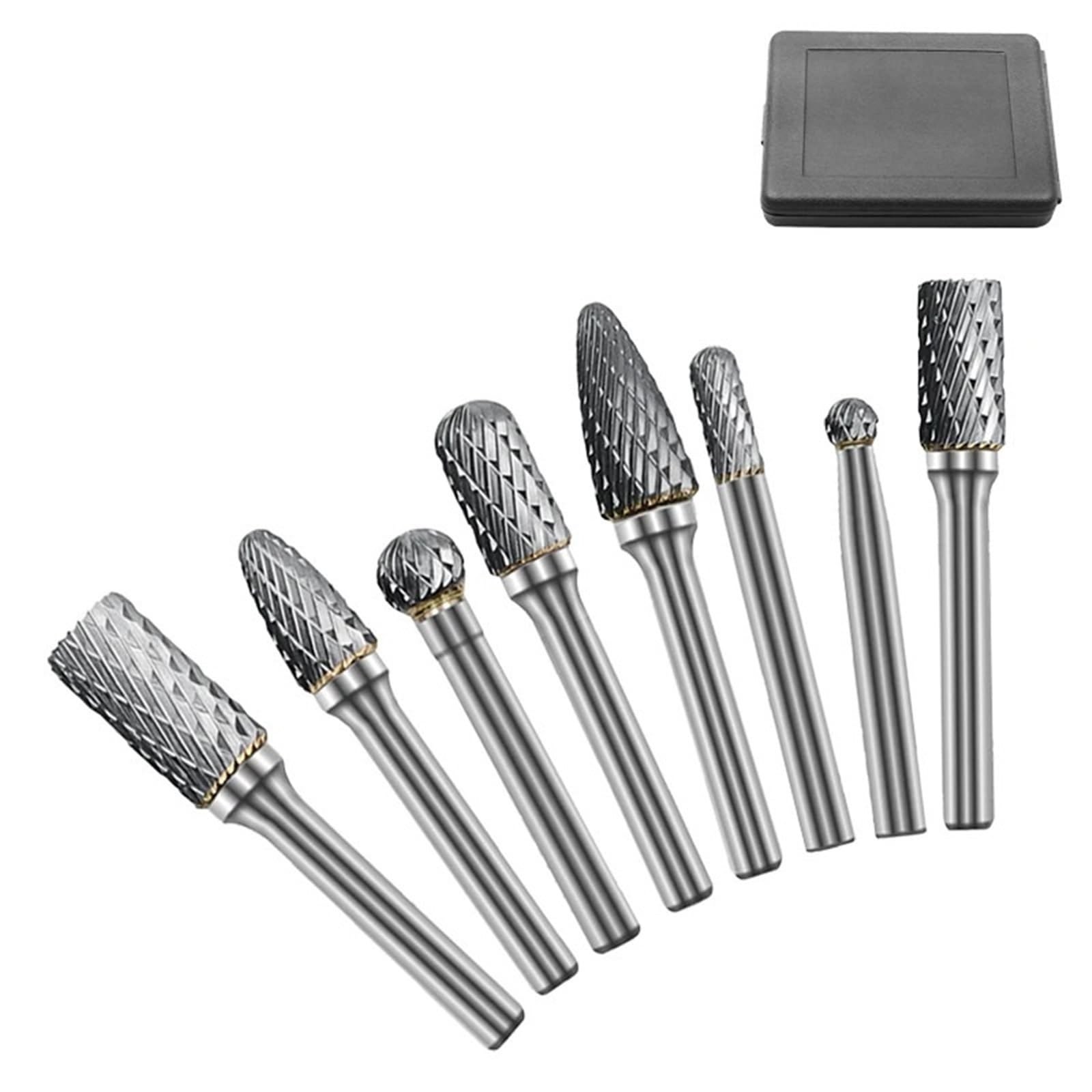 8 sztuk stal wolframowa głowica szlifierska 6 mm wiertło z twardego metalu akcesoria obrotowe narzędzia metalowe