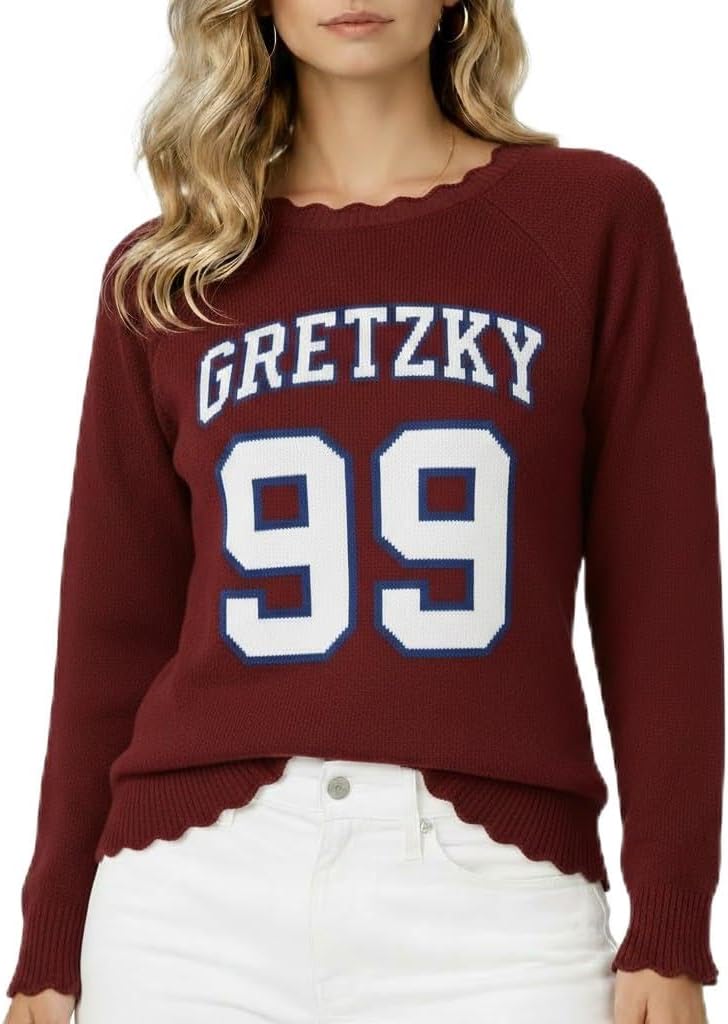 Women's Custom Knit Sweater, Personalized Name and Number Knit, Stylish and Comfortable Apparel, Ideal Birthday, Mother's Day, for Women