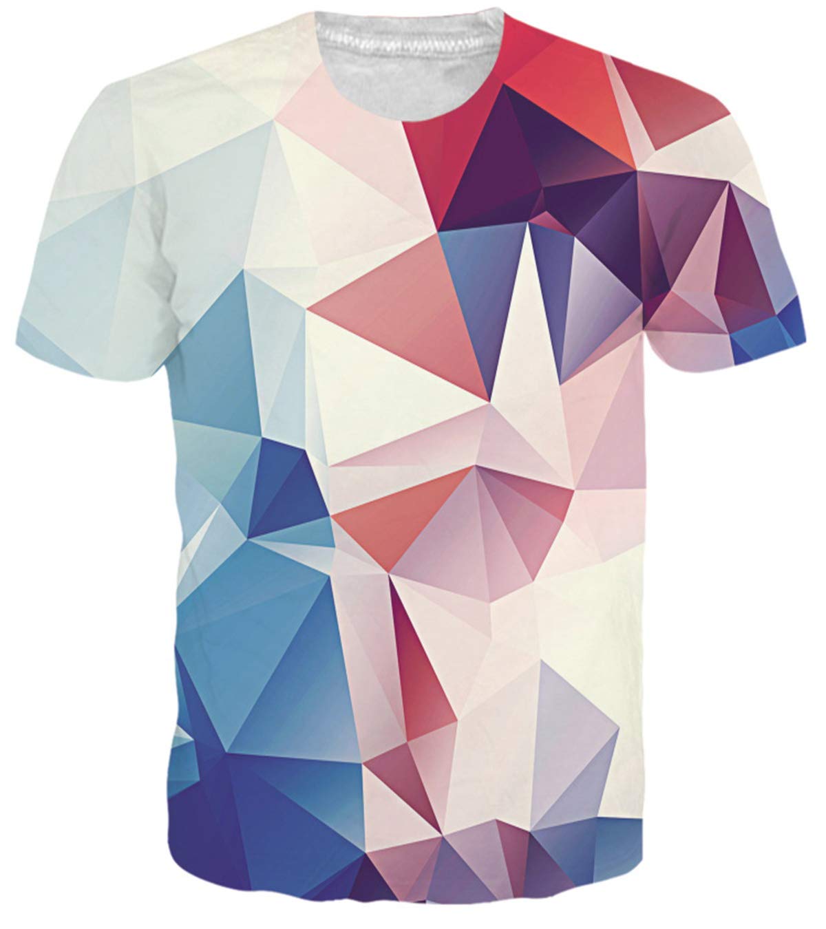 Men's Colorful 3D Print T-Shirt Short Sleeve Fashion Casual Tees