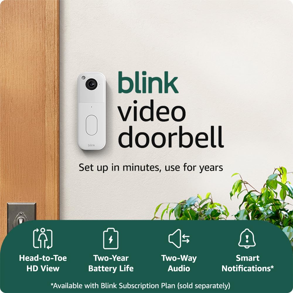 Blink Video Doorbell (newest gen) | Add-on | Head-to-toe HD view, two-year battery life, simple setup, IP-65 | Works with Alexa | Required Sync Module not included – (Black) — view 9